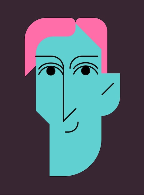 Retrato creativo estilizado del hombre