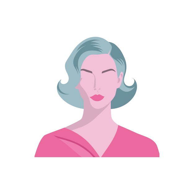 Vector un retrato de una dama o mujer hermosa lady39s cosas de belleza para niñas ilustración