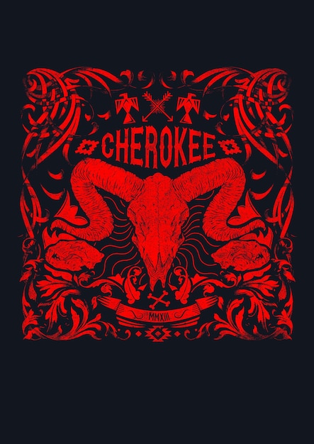 Retrato del diablo cherokee