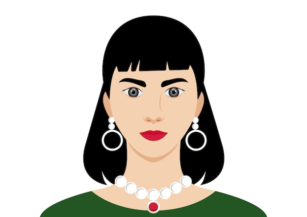 retrato, de, elegante, lindo, mujer, blanco, plano de fondo