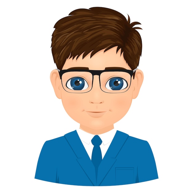 Retrato de un estudiante sonriente con gafas