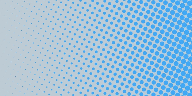 Retrato de fondo Patrón de medio tono con puntos azules en un fondo gris claro