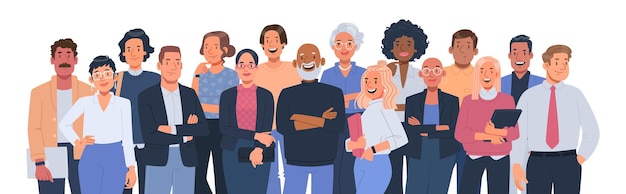 Retrato grupal de oficinistas sonrientes Colegas del equipo de negocios multiculturales _ai_generated