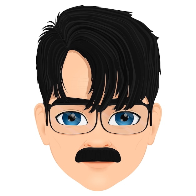 retrato de un hombre de cabello largo
