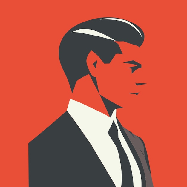 retrato de un hombre de negocios moderno ilustración vectorial plano 2