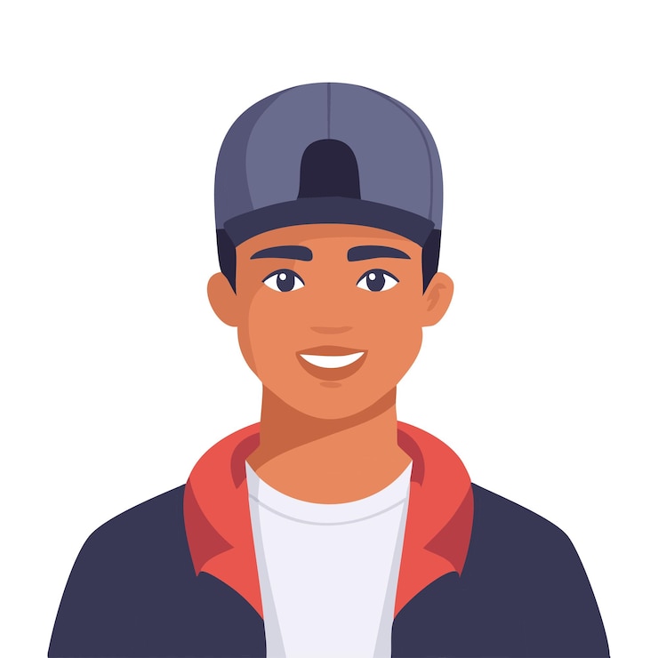 Vector retrato de un hombre con sombrero