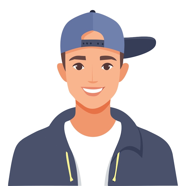 Vector retrato de un hombre con sombrero