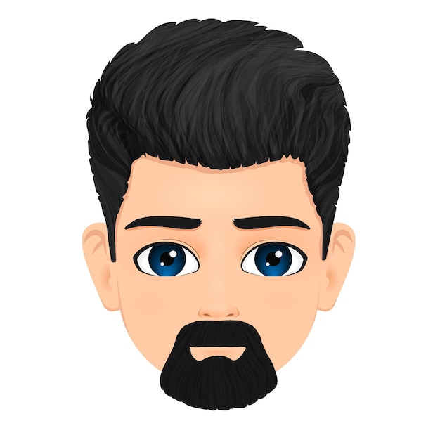 retrato de un joven con barba