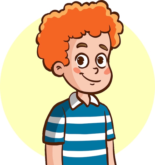 retrato de lindos niños pequeños dibujos animados vector ilustración