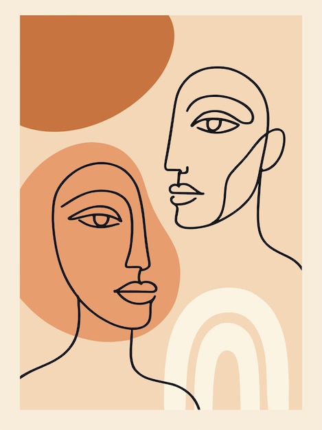 El retrato minimalista de una pareja