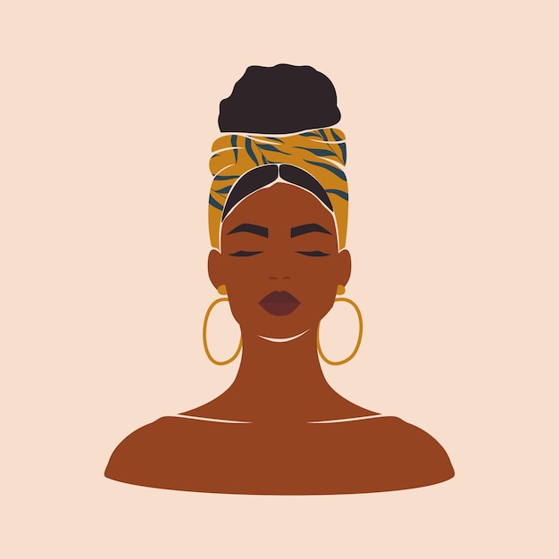 Retrato de una mujer afroamericana