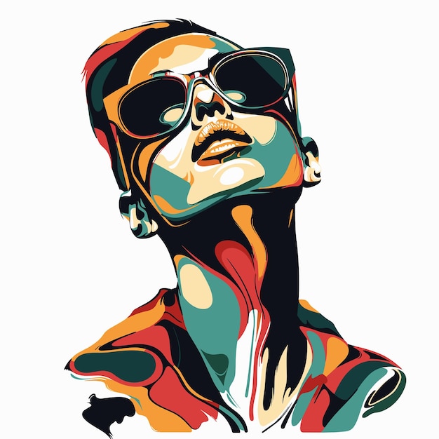 Vector retrato de una mujer hermosa ilustración vectorial