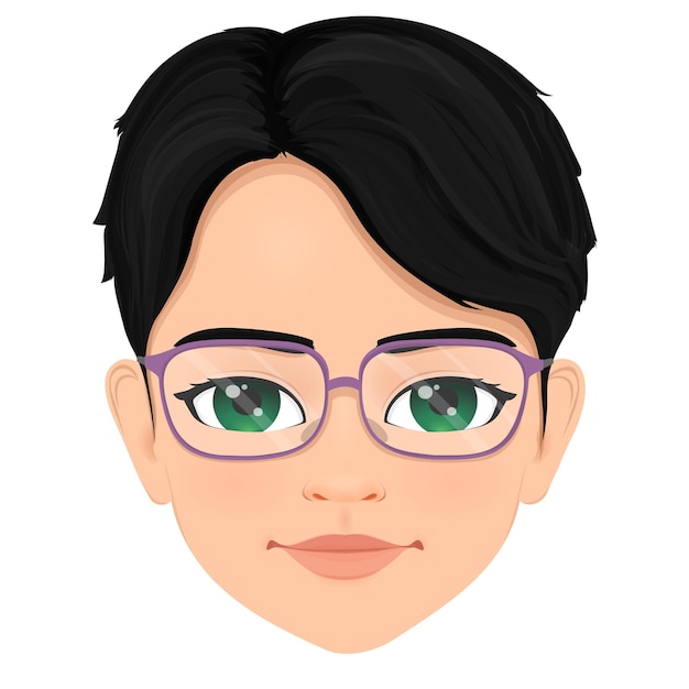 retrato de una mujer joven de cabello corto