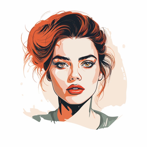 Vector retrato de una mujer