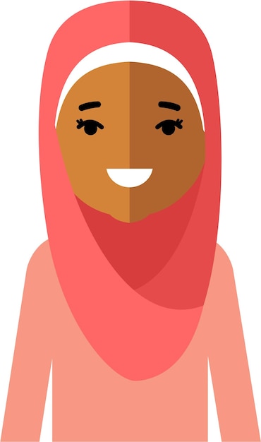 Retrato, de, musulmán, niño, niña, en, hijab