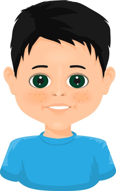 Vector retrato de niño