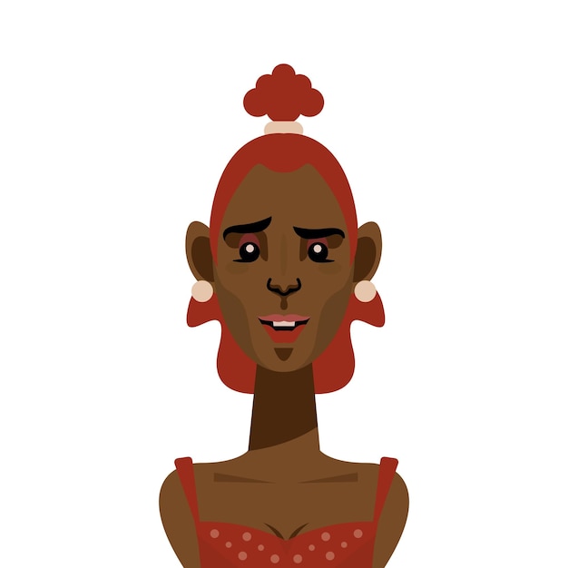 Retrato o avatar de una persona aislada sobre fondo blanco