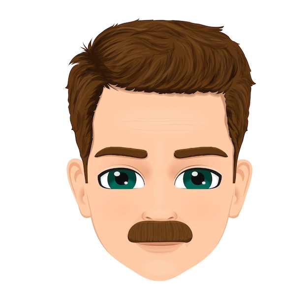 Retrato o rostro de un hombre carismático de mediana edad