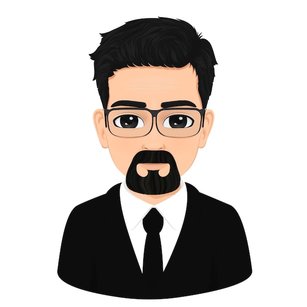 Retrato o rostro de un hombre de mediana edad con barba