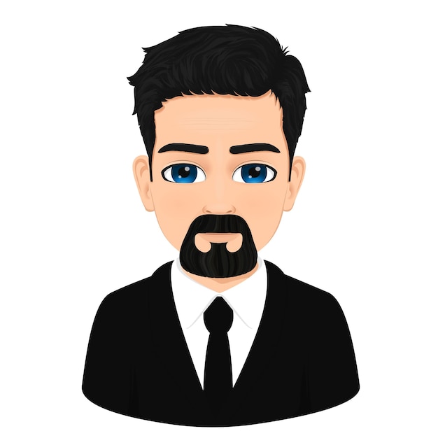 Retrato o rostro de un hombre de mediana edad con barba