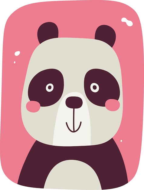 Retrato del oso panda