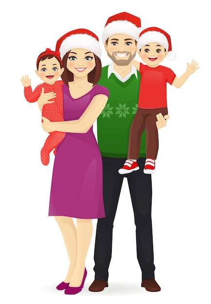 Retrato plano de una familia