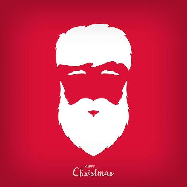 Vector retrato de santa claus con un hermoso peinado