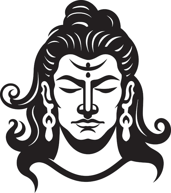 El retrato de Shiva, el meditador de la transformación vectorial