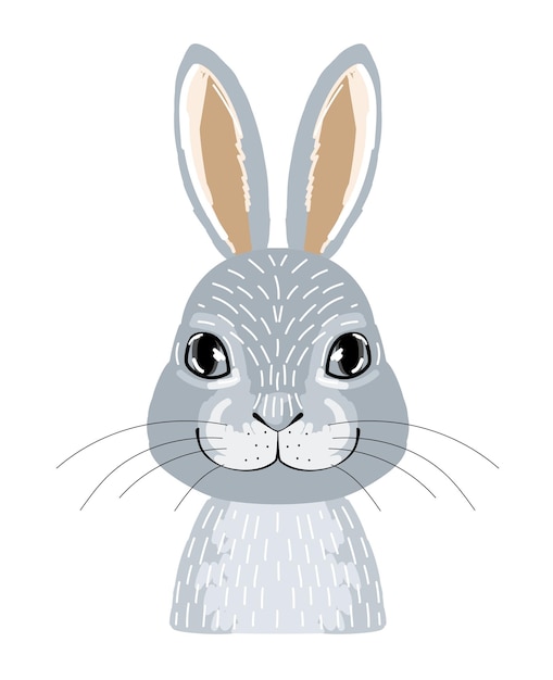 Retrato vectorial de un conejo
