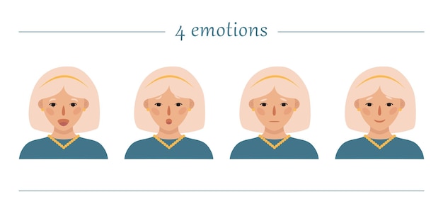 Retratos de niñas conjunto de vector
