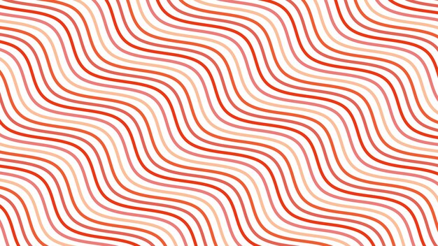 Retro diagonal colorido patrón de línea de contorno ondulado en fondo blanco en resolución 4k