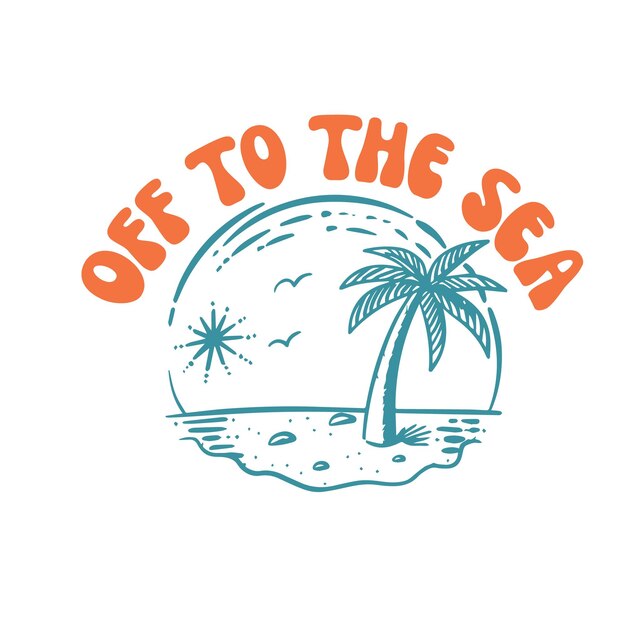 Retro diseño SVG de verano Groovy verano