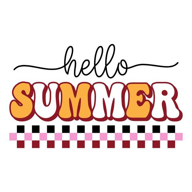 Retro diseño de verano y archivo de diseño de verano