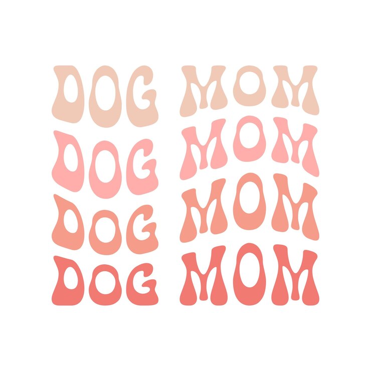 Retro Dog Mom tipografía cita el diseño de la plantilla de la camiseta vectorial