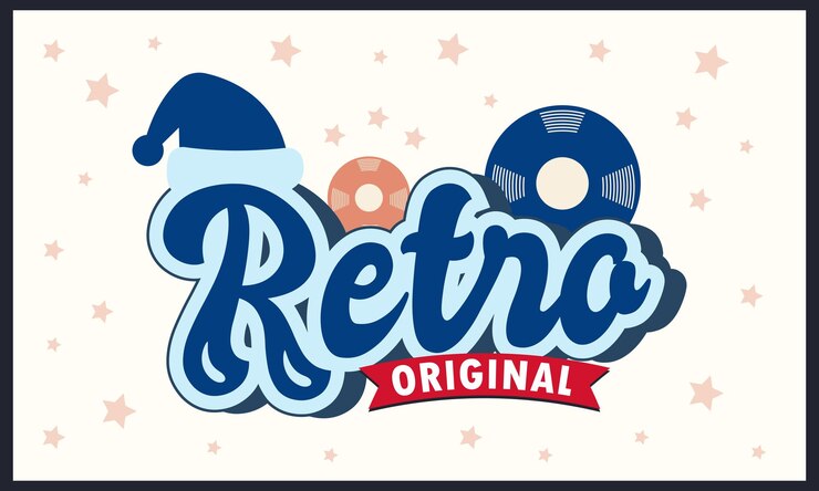 Vector retro, efecto de texto vintage, años 70 y 80 editables, estilo de texto retro y clásico