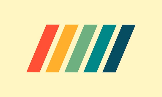 Retro estilo vintage de los años 70 rayas de fondo líneas de cartel formas diseño vectorial gráfico retro de los años 1970