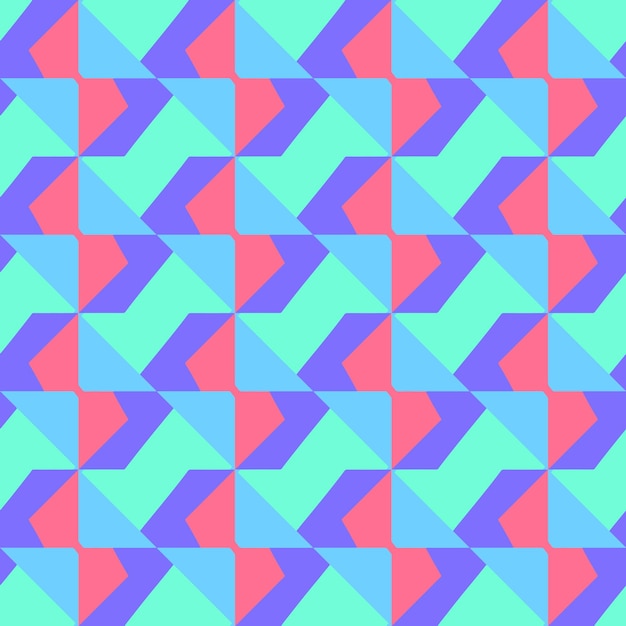 Retro forma abstracta multicolor fondo de patrón sin costura