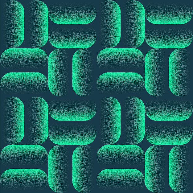 Retro futurismo patrón sin costuras trabajo de puntos turquesa fondo vectorial abstracto
