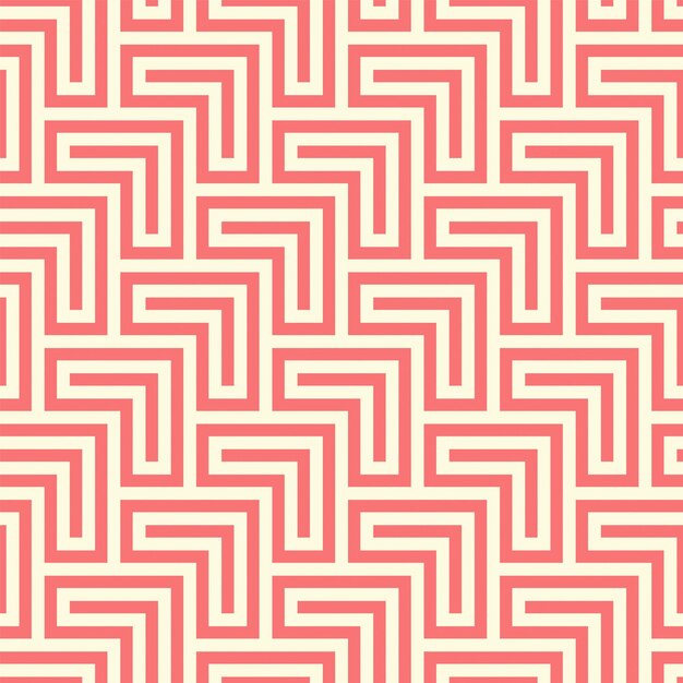 Retro Gráfico 60s Patrones Sin Fisuras Vector Rojo Amarillo Pálido Fondo Abstracto