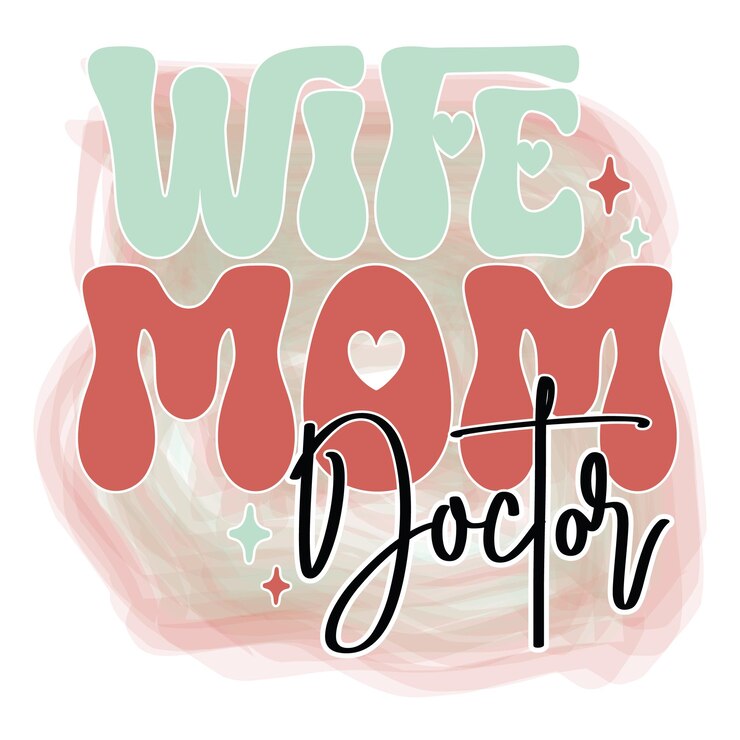 Retro Groovy Doctor Sublimación Diseño tipográfico Gráficos ondulados coloridos y audaces sobre un fondo blanco