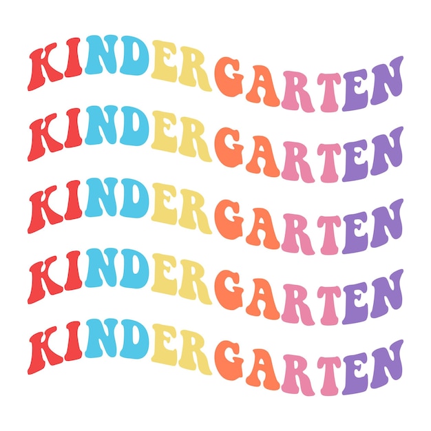 Retro kindergarten rainbow kindergarten regreso a la escuela diseños de sublimación