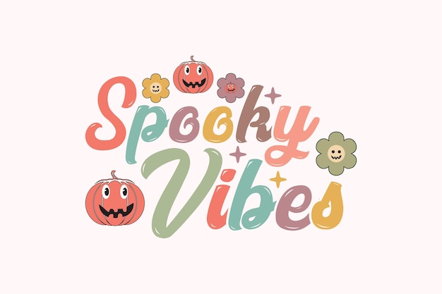 Retro Lindo Halloween SVG Sublimación