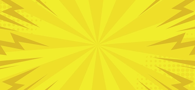 Retro pop art comic amarillo fondo amarillo Vector ilustración dibujos animados fondo