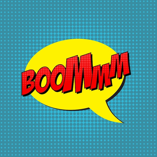 Retro pop Art comic shout seamless pattern