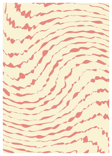 Retro retorcido y distorsionado vector hippie groovy fondo olas remolino rayas rayas y giros