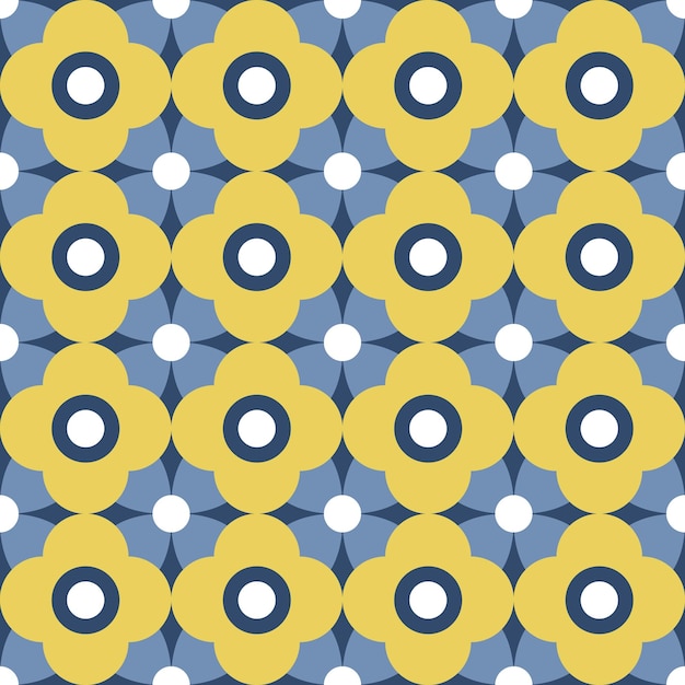 Retro vintage sin costuras vectorial patrón geométrico floral impresión retro para el fondo de la cubierta de tela