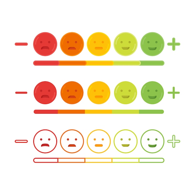Retroalimentación emoticon emoji sonrisa icono vector ilustración