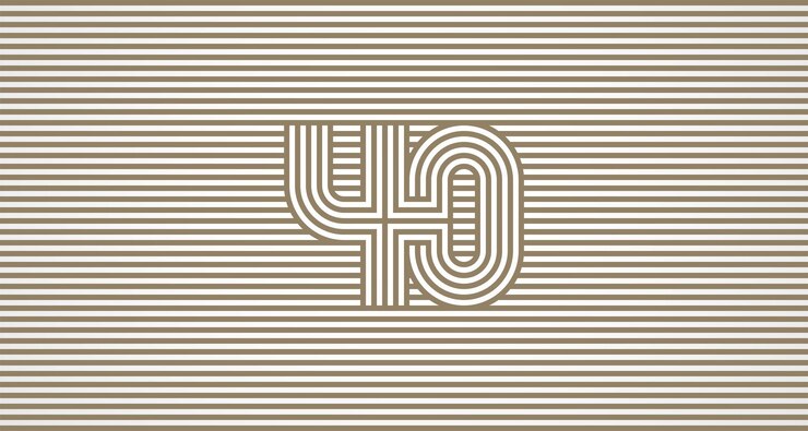 Vector retrostyle 40 diseño con textura a rayas para celebraciones