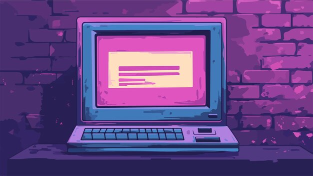 Retrowave UI y UX Elements Ventana para el diseño de diálogos