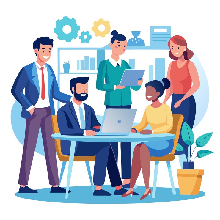 Reunión del equipo de personas de negocios